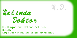 melinda doktor business card